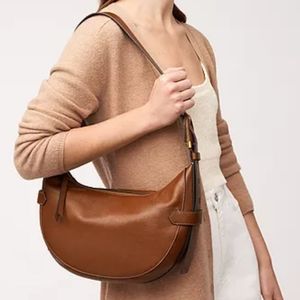 FOSSIL Harwell Leather Hobo Brown Bag